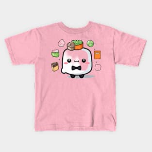 kawaii bento sushi T-Shirt cute  funny Kids T-Shirt